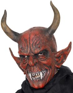 Heltäckande Djävul Latexmask