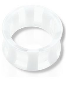 Randig Vit & Genomskinlig Piercing Tunnel