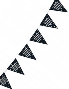 100-års Firande  Svart Holografisk Banner - 274 cm