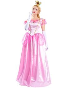 Rosa Eventyrlig Prinsesse Kostyme - Onesize