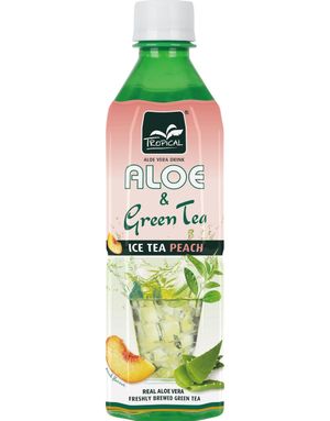 Tropical Aloe & Grønn Te 'Ice Tea Peach' Leskedrikk 500 ml