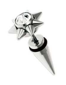 Star Spike - Silverfärgad Fejkpiercing