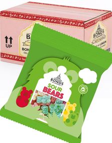 20 stk Fizzy Sour Bears - Bonds of London - Hel Eske 1 kg (UK)