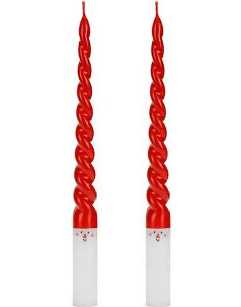 2 stk Julenisse Kronelys 25 cm