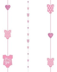 Its a Girl - Rosa Bodyformad Ballongsvans 182 cm