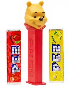 Nalle Puh Pez-hållare med 2 Pez-paket