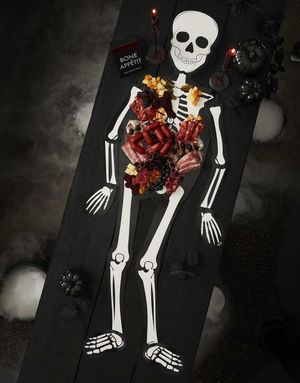 Stort Bevegelig Skjelettfat 150 cm - Fright Night