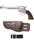 Grå Cowboy Revolver med Hylster og Belte