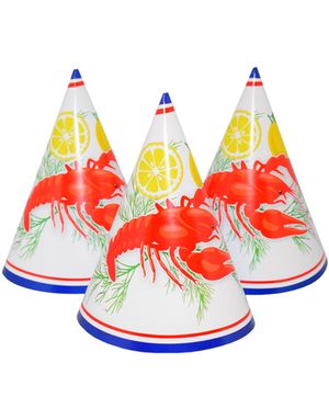 6 stk Partyhattar - Kräftfest