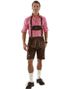 Autentisk Brun Kort Lederhosen i 100% Kvalitetskinn - Strl L
