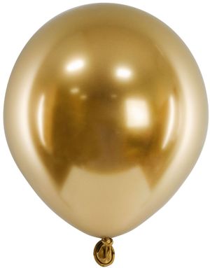 50 stk Glossy Gullfargede Ballonger 12 cm