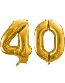 40 års ballonger - 86 cm guld