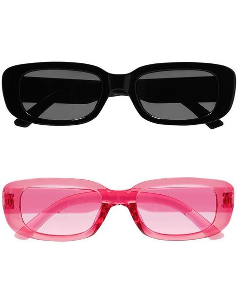 2 stk Smale Techno Briller - Sort og Rosa