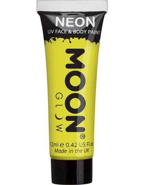 Gul Neon UV/Blacklight Ansikts- och Kroppsfärg 12 ml