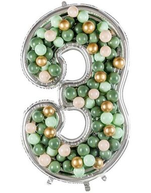 "3" Nummerramme til Ballonger 78x130 cm