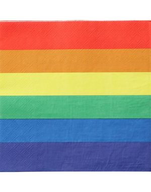 16 stk Regnbue/Pride Servietter 33x33 cm