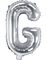 Silverfärgade Bokstavsballonger A-Z - 35 cm