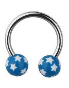 Stardom Ögonbrynspiercing - Blå - 1.2 x 10 mm
