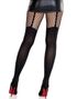 Strumpbyxor Med Strumpebandshållare-Illusion Och Nät Detaljer – Svart