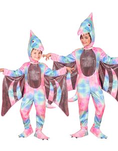 Fargerik Pterodactyl Barnekostyme