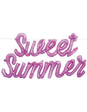 Sweet Summer - Rosa Ballong-Banner 274x91 cm