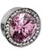 Piercing Plugg med Rosa Diamant Ramad med Klara Stenar