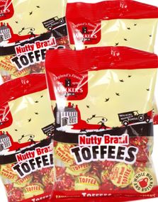 12 påsar Walkers Nutty Brazil Toffees – Hel Låda