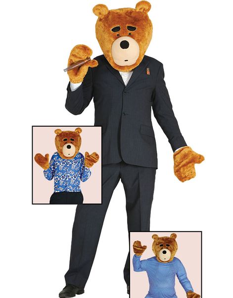 Ted Inspirerat Kostymset med Huvud och Händer