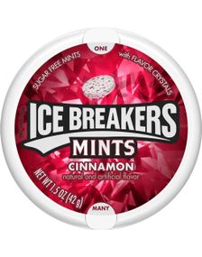 Ice Breakers Mints Cinnamon - Sukkerfrie Sukkertøy med Kanelsmak 42 gram (USA Import)