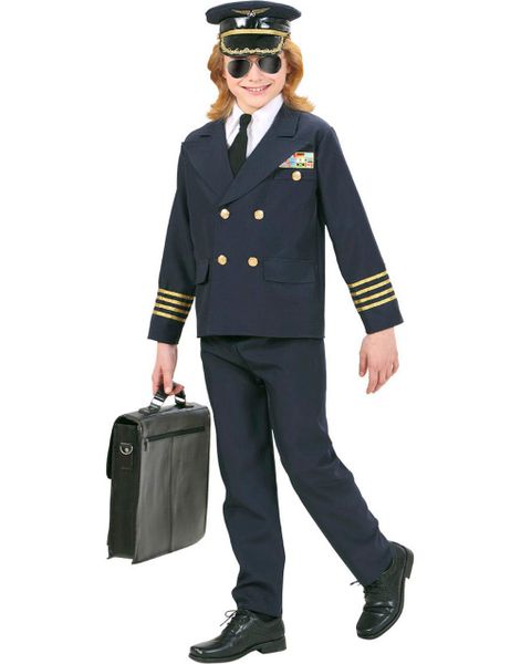 Flygkapten Barnkostym