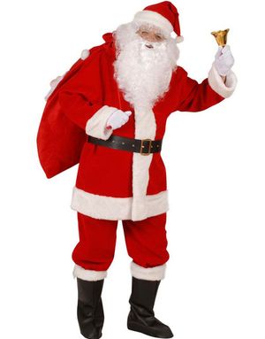 Deluxe Santa Costume - Tomtekostym i strl Large/X-Large