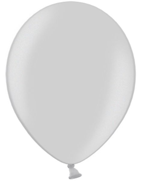 Silverfärgade Metallic Ballonger 30 cm - 100 stk MEGAPACK
