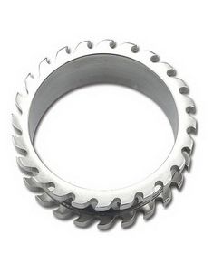 Saw - Silverfärgad Piercing Tunnel