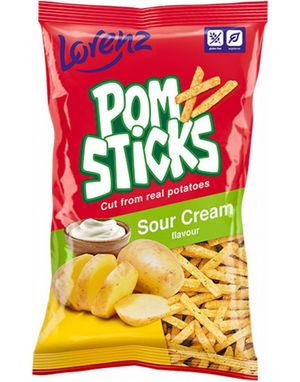 Lorenz Pomsticks Sour Cream - Potetstenger med Rømmesmak 85g