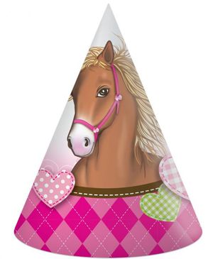 6 stk Partyhattar - Hästar