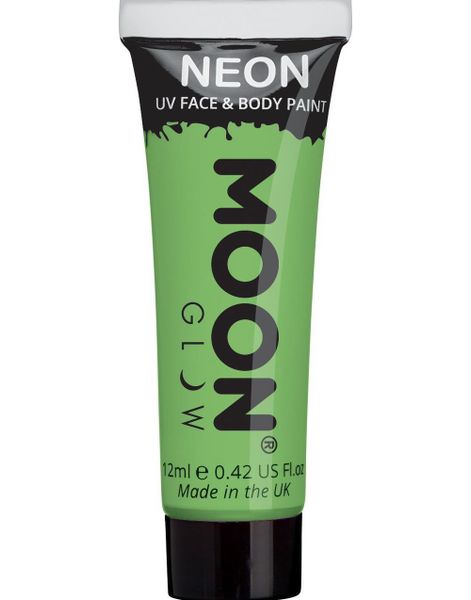 Grön Pastell Neon UV/Blacklight Ansikts- och Kroppsfärg 12 ml