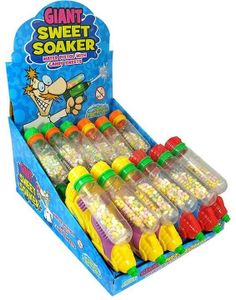 12 st Sweet Soaker - Vattenpistoler i olika färger med godis - Hel låda