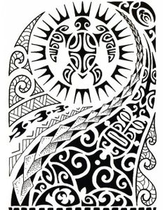 Maori Turtle (Fake Tattoo)