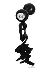 Hanging Orient - Svart Fejkpiercing