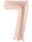 Beige Stor Folieballong 72 cm