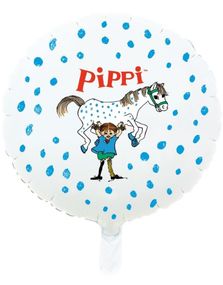 Rund Pippi Långstrump Folieballong 45 cm