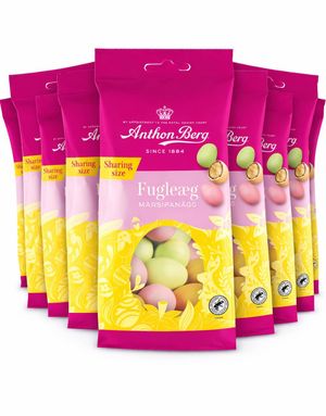 25 st Anthon Berg Fågelägg Marsipanägg 5375 Gram - Hel Låda