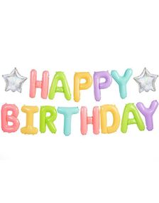 Happy Birthday - Fargerikt Folieballongbanner 395x35 cm