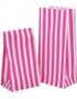 500 stk Randiga Rosa Retro Godispåsar i Papper 25x11 cm - Hel Eske