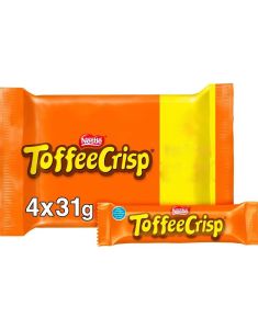 4-pack Nestle Toffee Crisp - Kolafyllda Chokladbitar med Crunch 124 gram