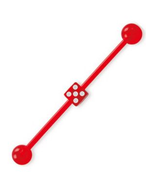 Örbarbell i Röd med Tärning