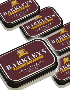 12 st Barkleys Intense Liquorice Pellets Salmiak - Godis Med Salmiaksmak - Hela Låda