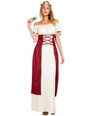 Medieval Brunhilda - Middelaldersk Kostyme til Dame
