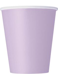 14 st Lavendelfärgade Pappmuggar 270 ml