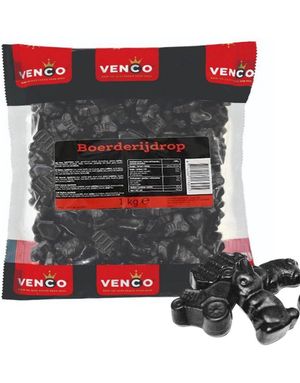 1 kg Venco Boerderij Drop - Lakris i Forskjellige Former
